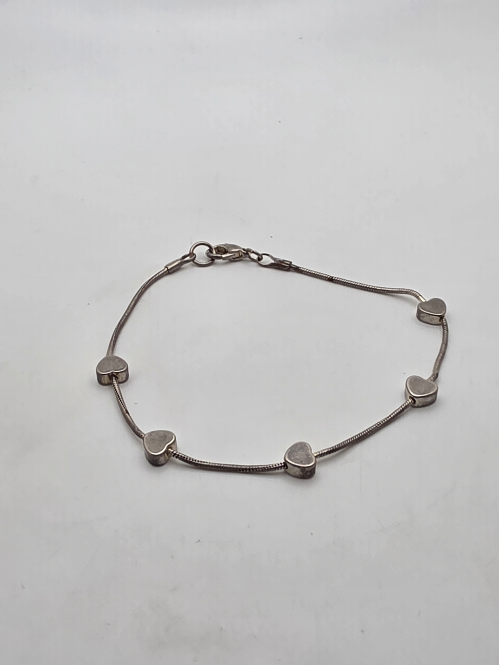 Silver Heart Link Bracelet